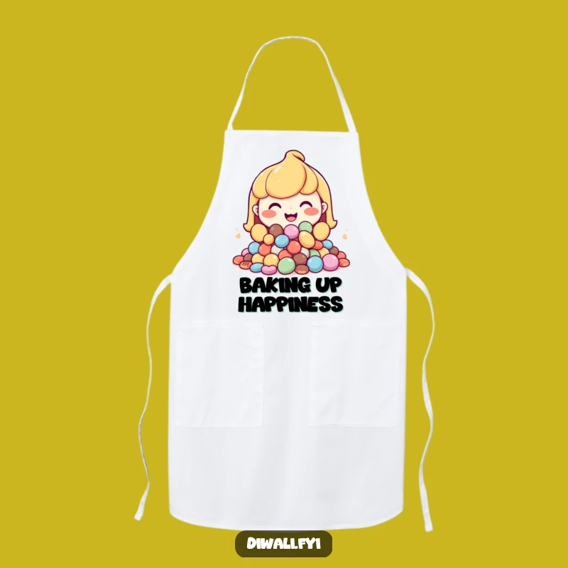 Funny Sweets Character Apron: Bake and Share with a Happy Grin Gift