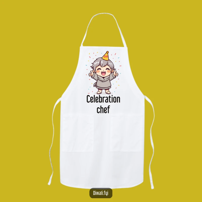 Funny Celebration Pose Apron: Kitchen Party Character Cooking Gift