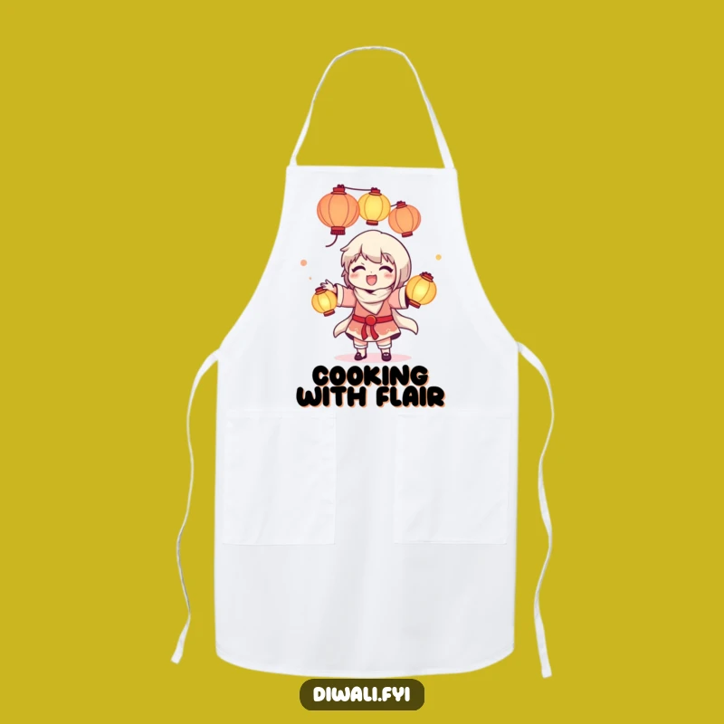 Funny Delighted Lantern Juggler Apron - Cook with Magic