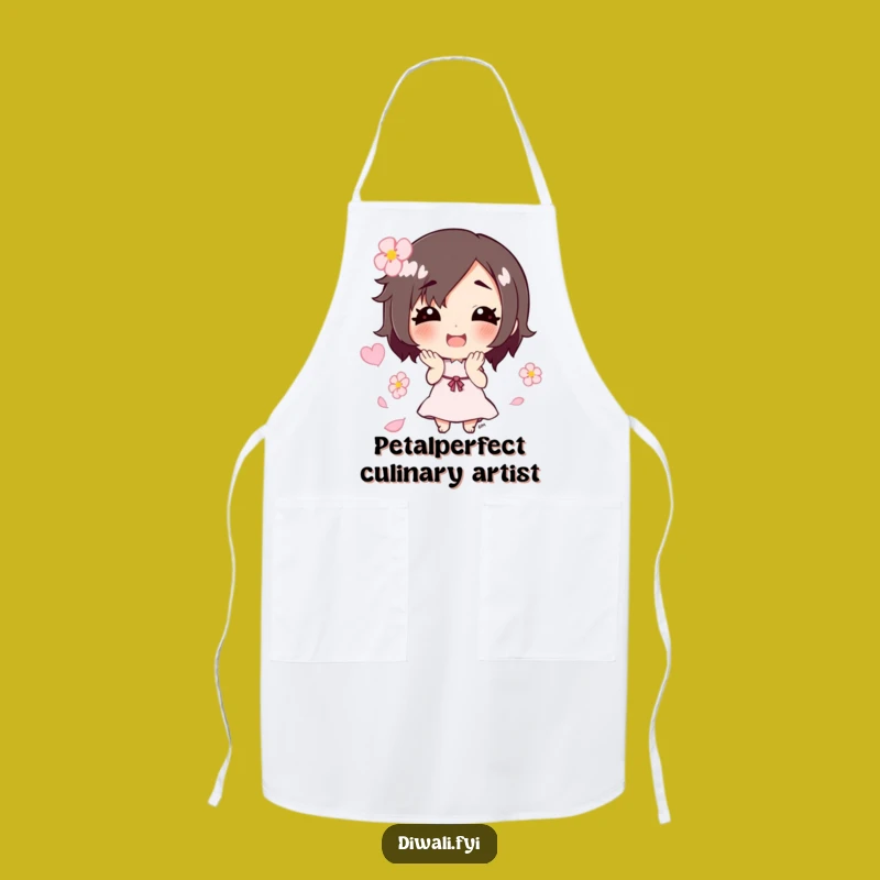 Funny Flower Petal Toss Apron: Kitchen Smile Character, Great Humorous Gift