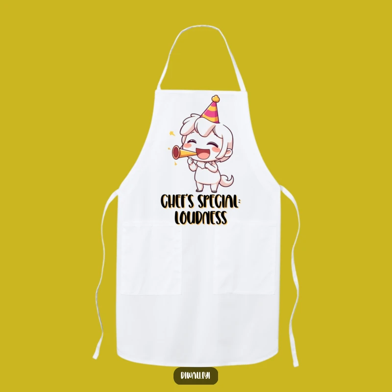 Funny Party Horn Laugh Apron: Cook Up Fun with Hilarious Character Kitchen Style