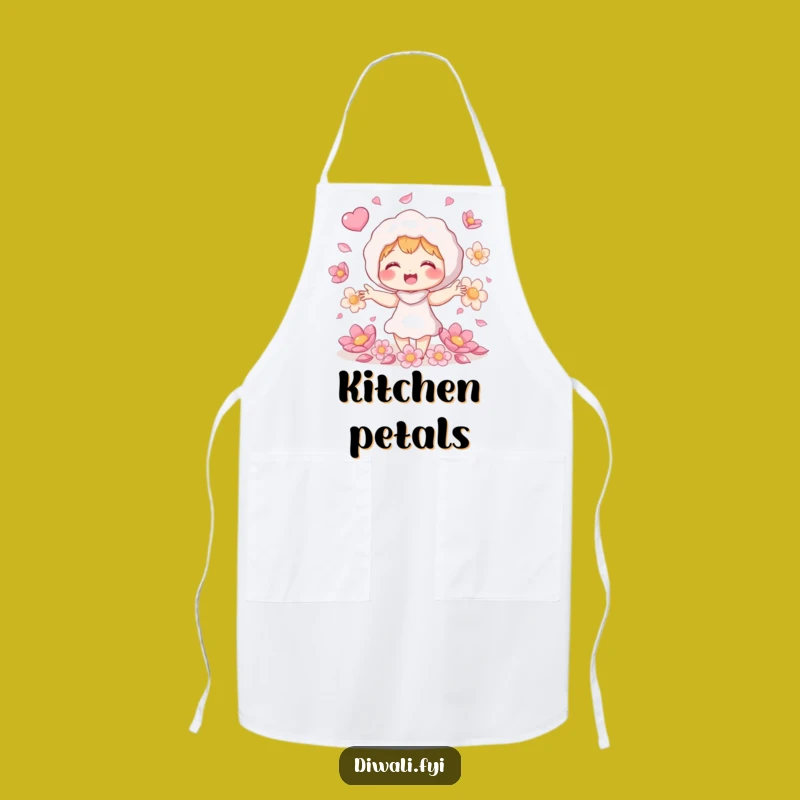 Funny Petal Juggling Apron - Giggling Character Kitchen Apron for Gardeners