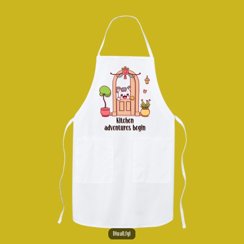 Funny Apron: Curious Character Peeking While You Cook