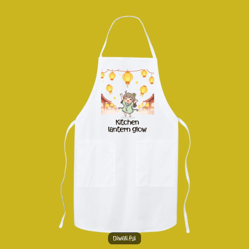 Funny Lantern Tossing Apron - Joyful Character Kitchen Apron for Festive Cooks