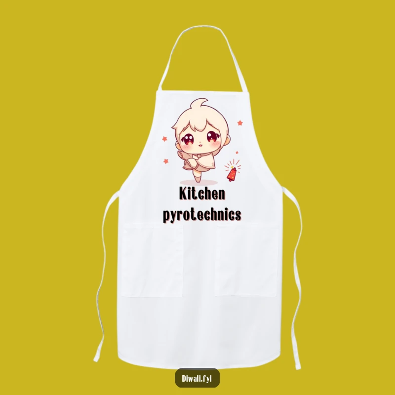 Funny Kitchen Kick Apron - Playful Character Design, Great Humorous Chef Gift!