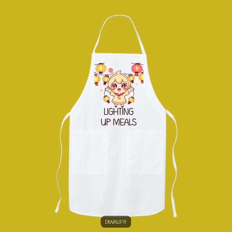 Funny Juggling Lantern Apron: Cook with Magic, Playful Glow Gift