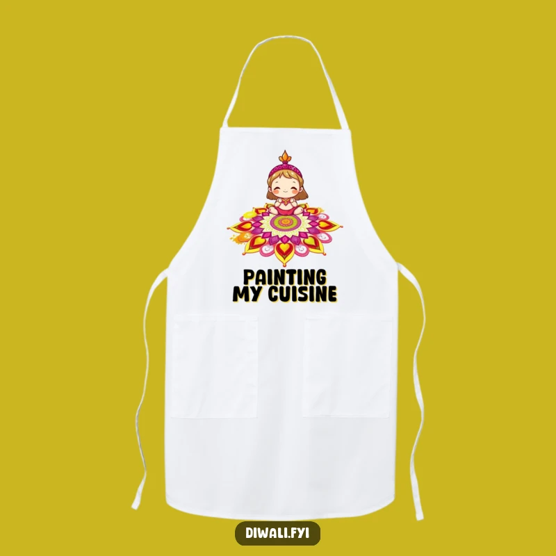 Funny Rangoli Apron: Create Art with Colorful Flair!