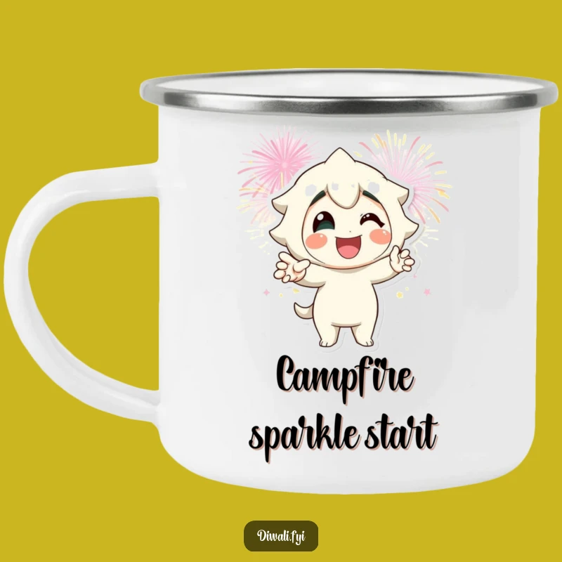 Funny Fireworks Pose Camping Mug: Adventure-Ready Celebration Gift