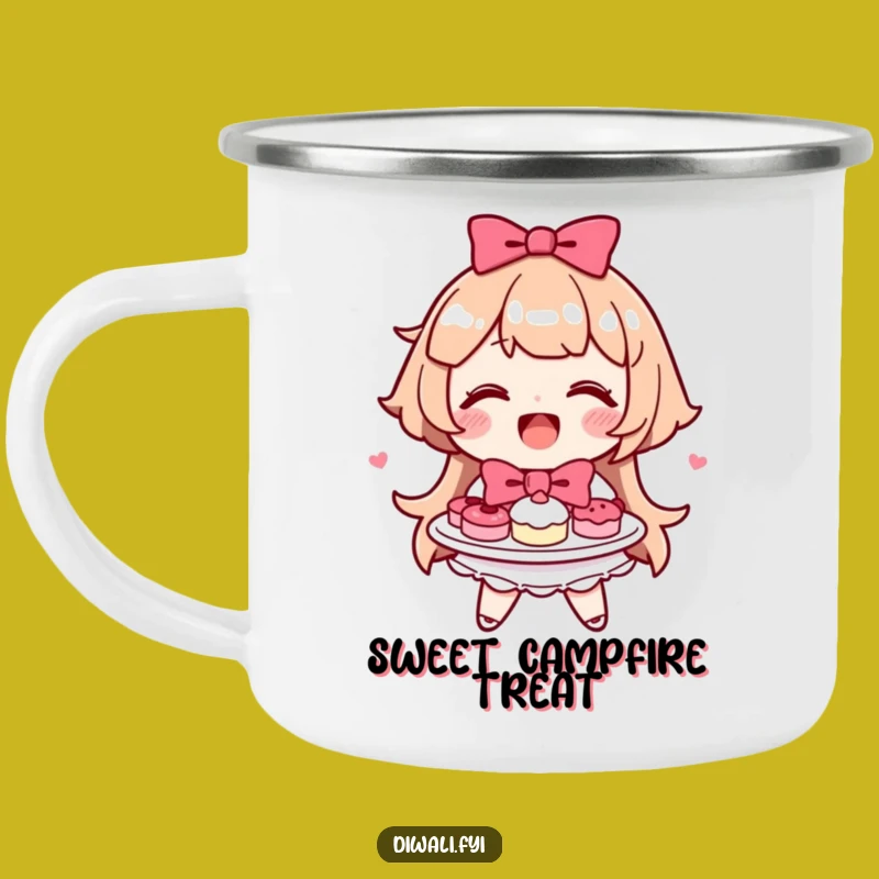 Funny Happy Sweets Camping Mug - Outdoor Treat Offering - Gift