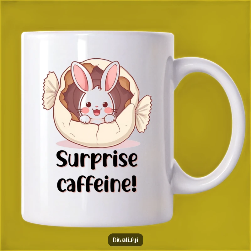 Funny Bunny Sweet Surprise Mug - Hilarious Gift for Shocked Snackers