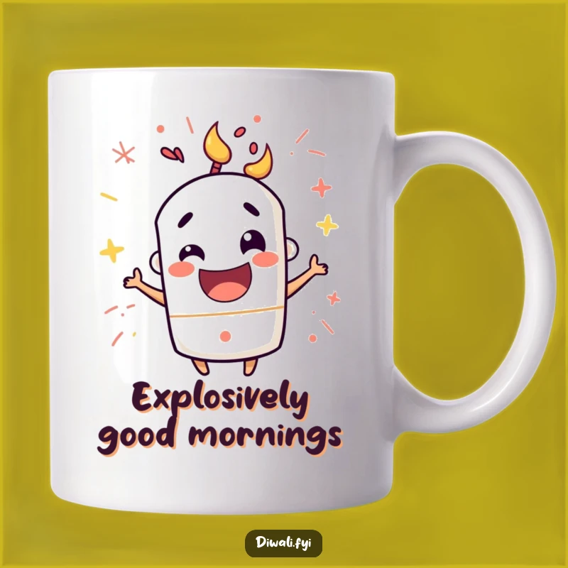 Funny Firecracker Pop Mug: Mischevious Excitement, Energetic Funny Gift for Party People