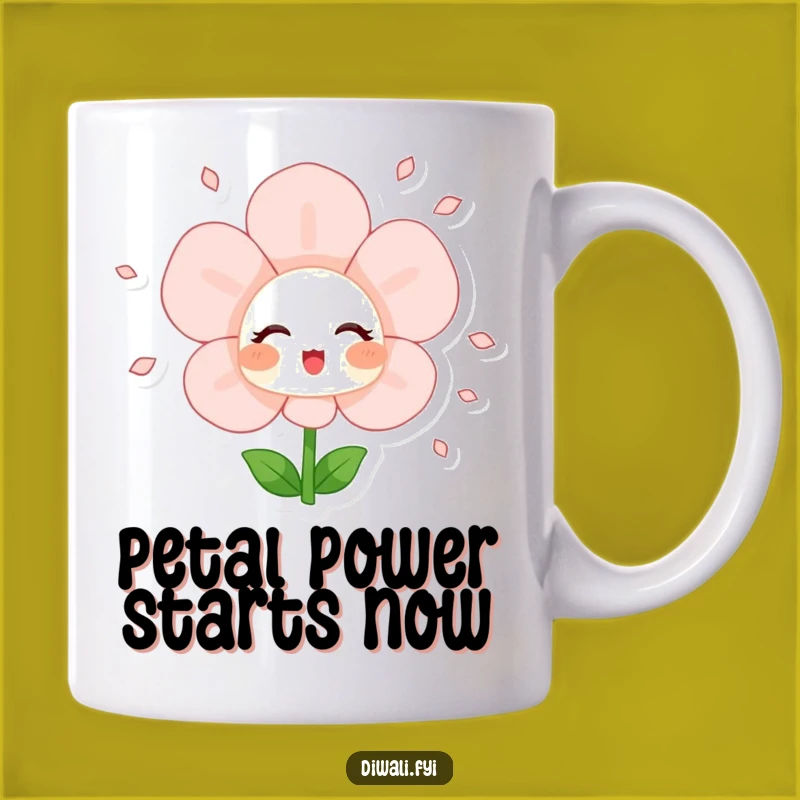 Funny Flower Bloom Mug: Blushing Petal Shower, Joyful Funny Gift for Garden Lovers