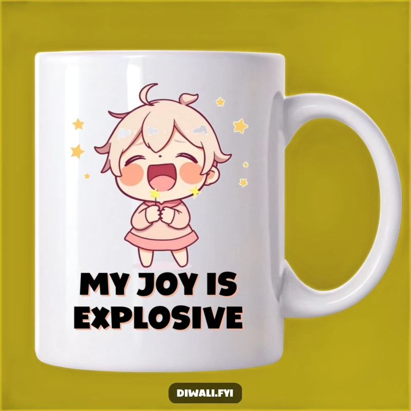 Funny Laughing Sparkler Mug: Hilarious Character Gift for Joyful Moments