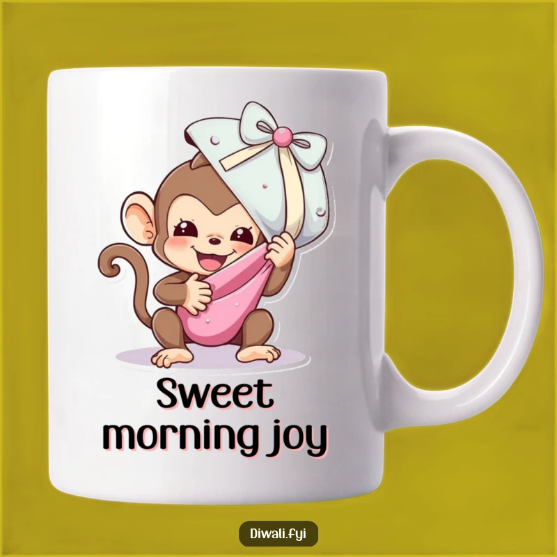 Funny Monkey Sweet Unwrap Mug - Hilarious Gift for Candy Lovers