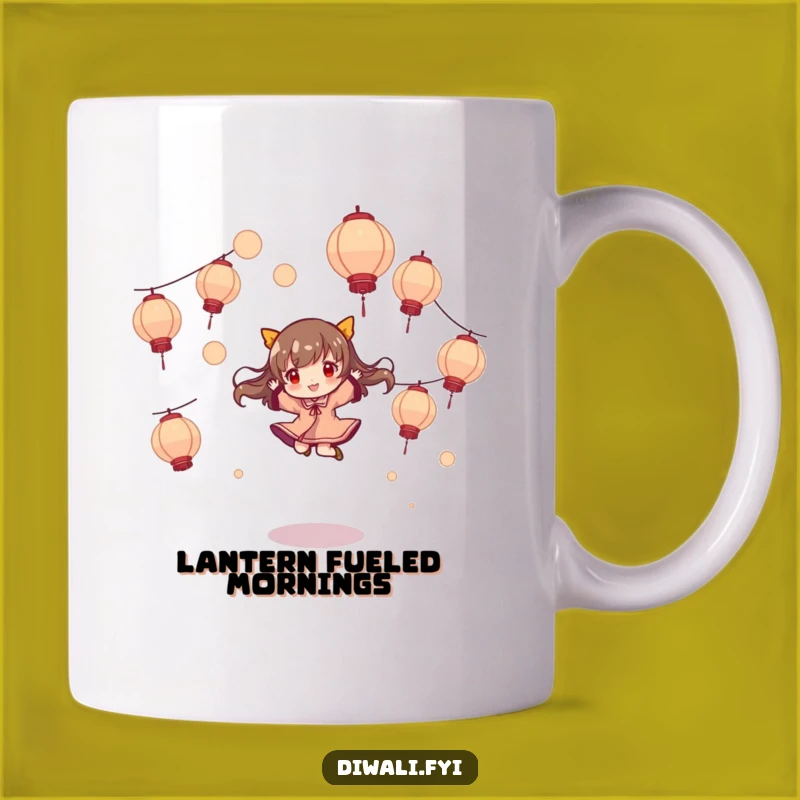 Funny Lantern Mug: Joyful Dancer, Magical Night, Perfect Funny Gift!