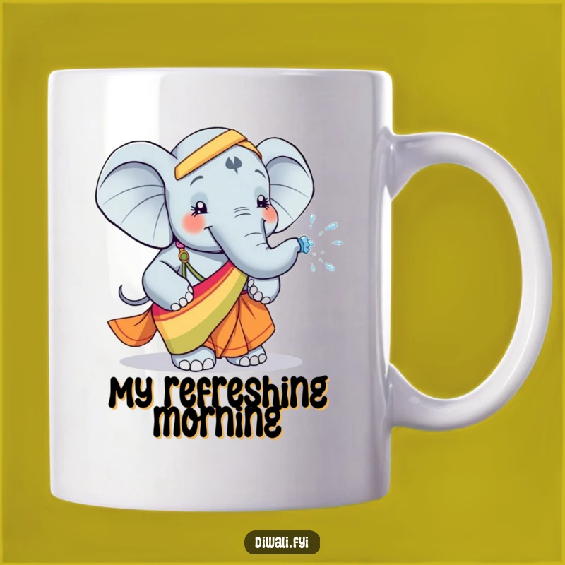 Funny Elephant Sari Mug: Happy Water Sprayer, Perfect Whimsical Funny Gift