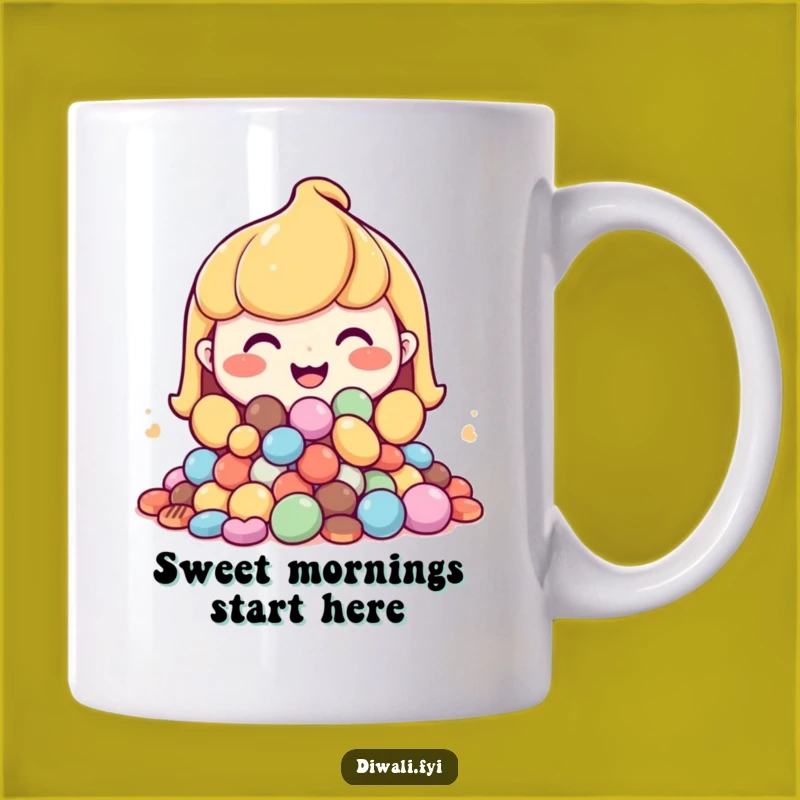 Funny Sweet Sweets Character Mug: Generous Grin, Hilarious Treat Gift