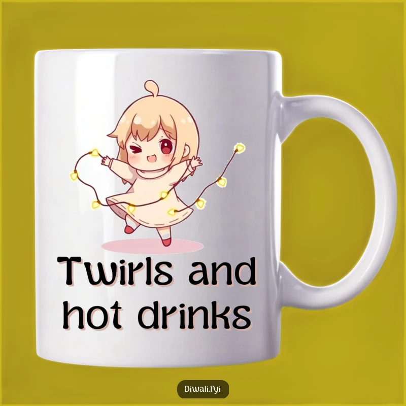 Funny Light Spin Mug: A Playful Character's Twirling Energy Gift Idea