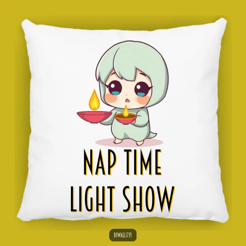 Funny Surprised Diya Pillow: Cozy Surprise, Perfect Festive Gift