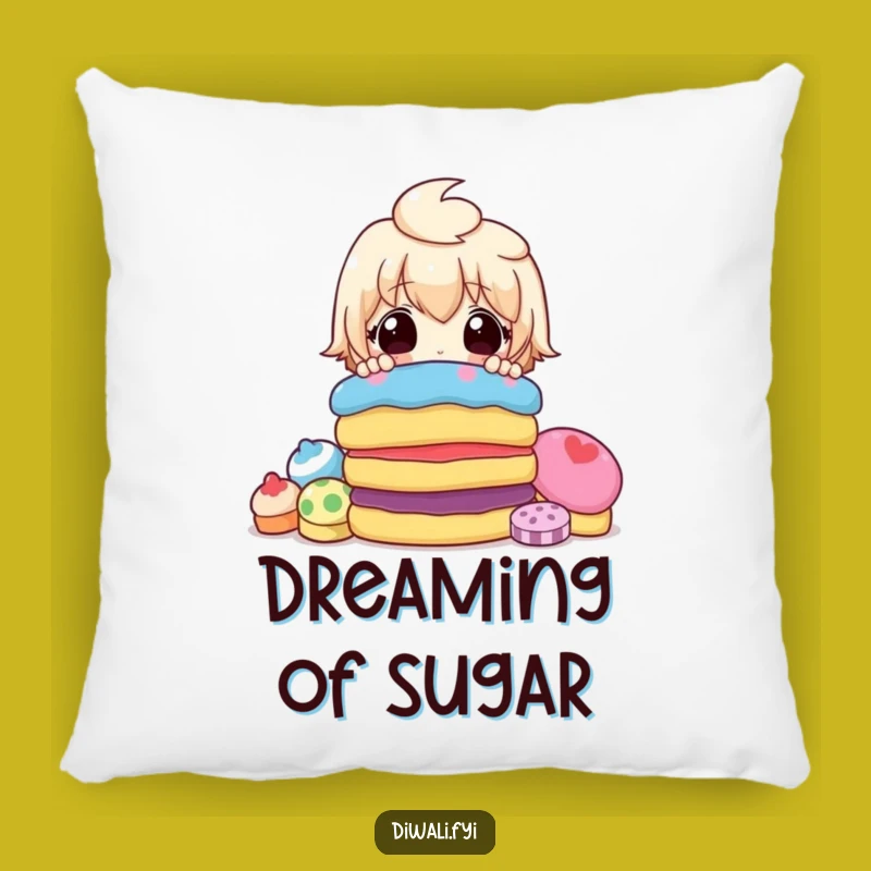 Funny Surprised Sweets Pillow - Cozy Comfort & Sweet Humor