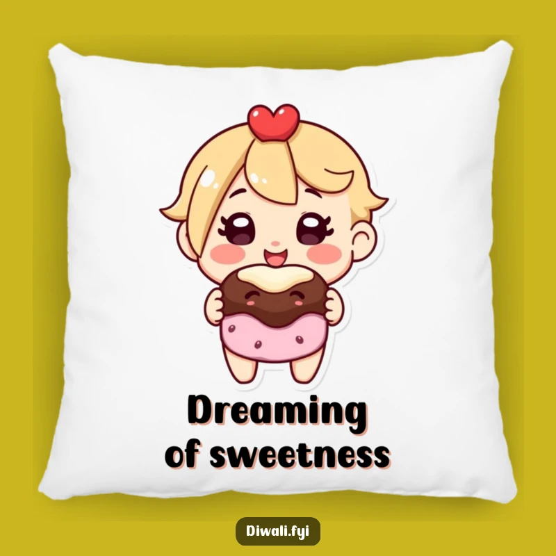 Funny Sweet Treat Pillow: Cozy Character Cushion, Perfect Comforting Gift