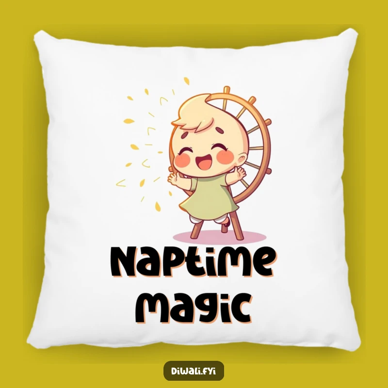 Funny Spark Chaser Pillow - Giggling Character's Cozy Playful Accent Gift