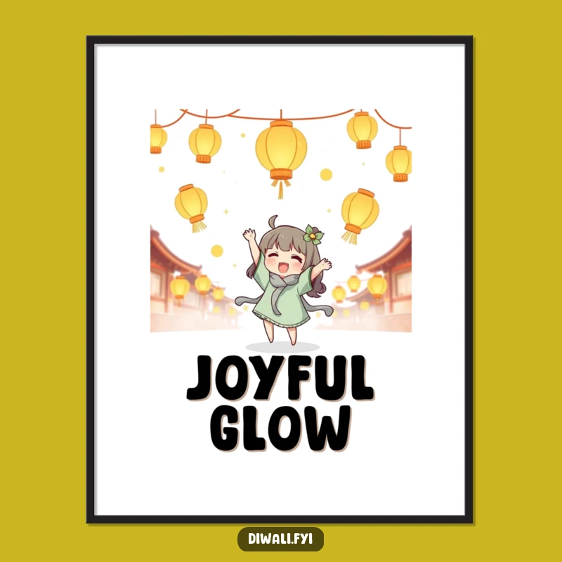 Funny Lantern Tossing Digital Art - Joyful Glow Print for Instant Magic Decor