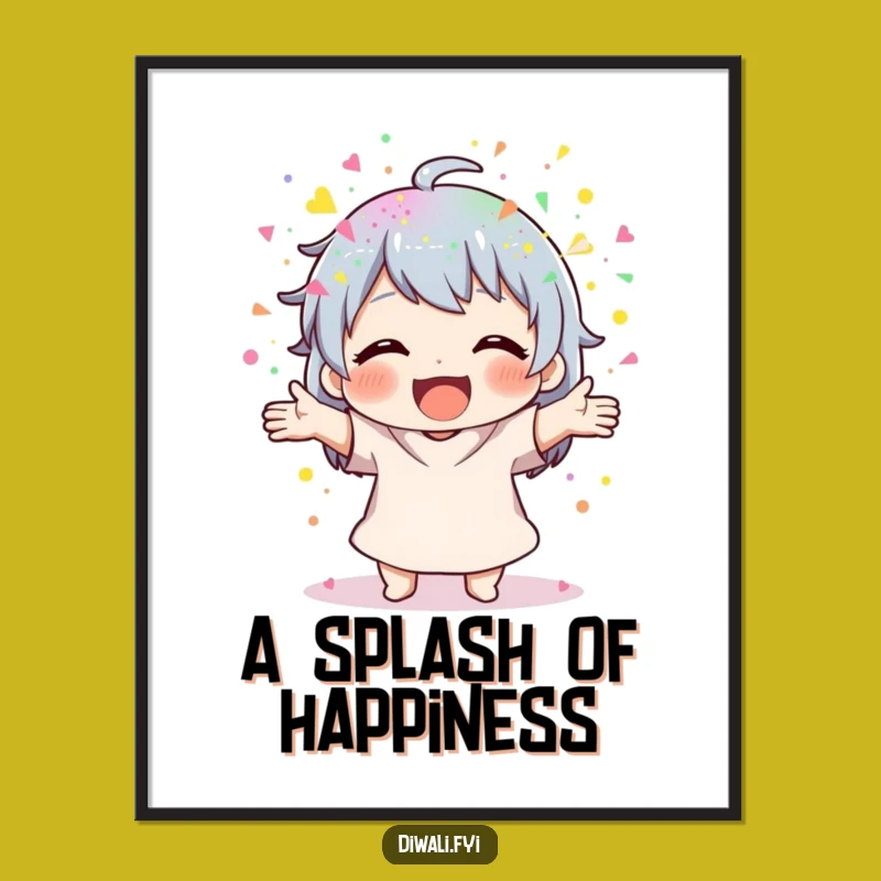 Funny Powder Scatterer Digital Art: Instant Vibrant Colors, Gift