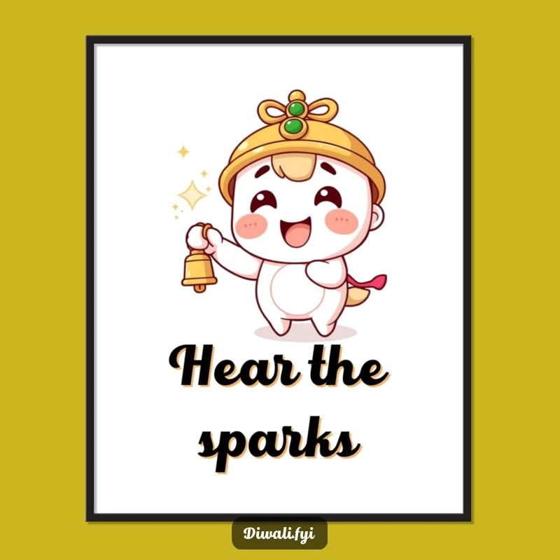 Funny Sparks Bell Digital Print - Vibrant Character Art, Perfect Humorous Decor Gift!