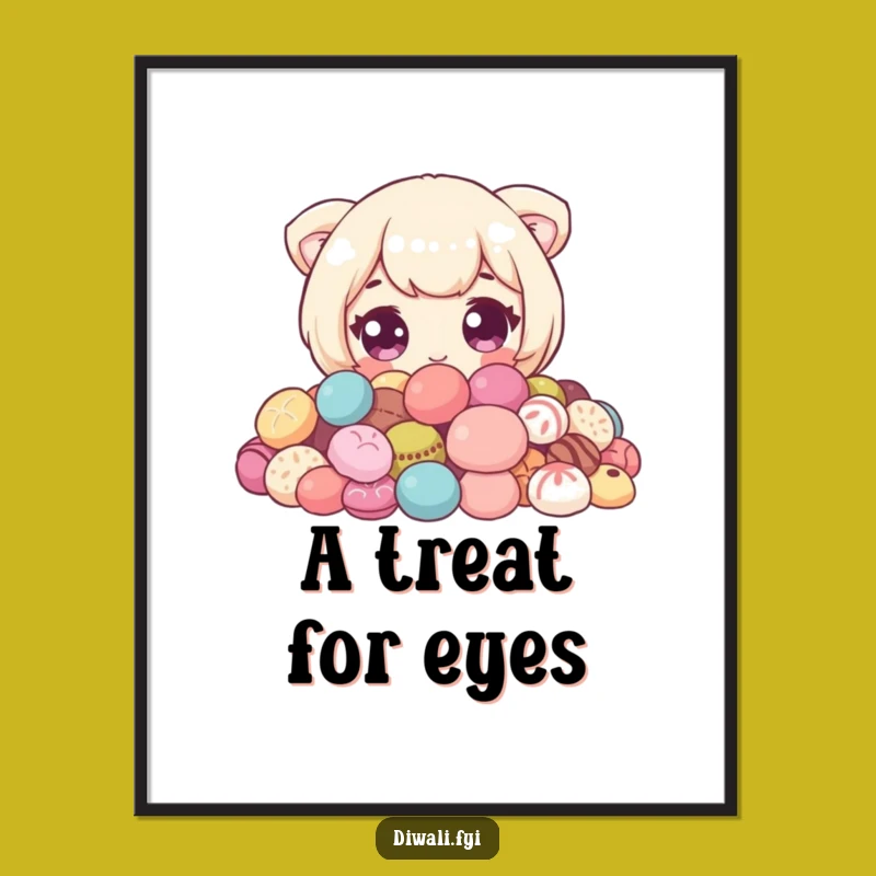 Funny Sweet Peeker Digital Art: Instant Cute Charm, Gift