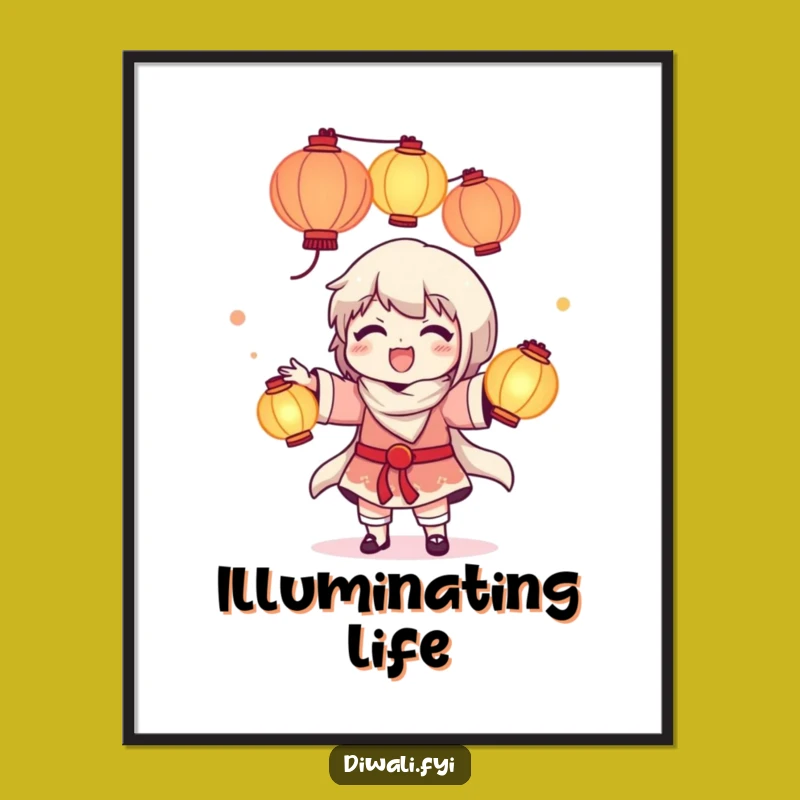 Funny Delighted Lantern Juggler Digital Art - Instant Enchantment