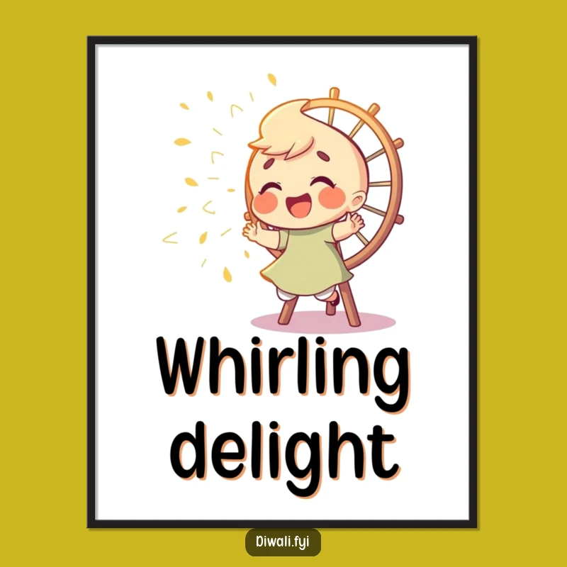 Funny Spark Chaser Digital Print - Giggling Character's Playful Art Gift