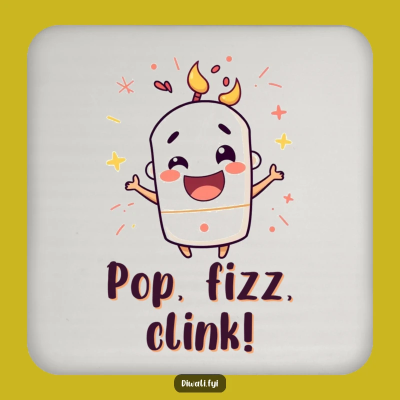 Funny Firecracker Pop Coaster: Mischevious Excitement, Protective Funny Gift