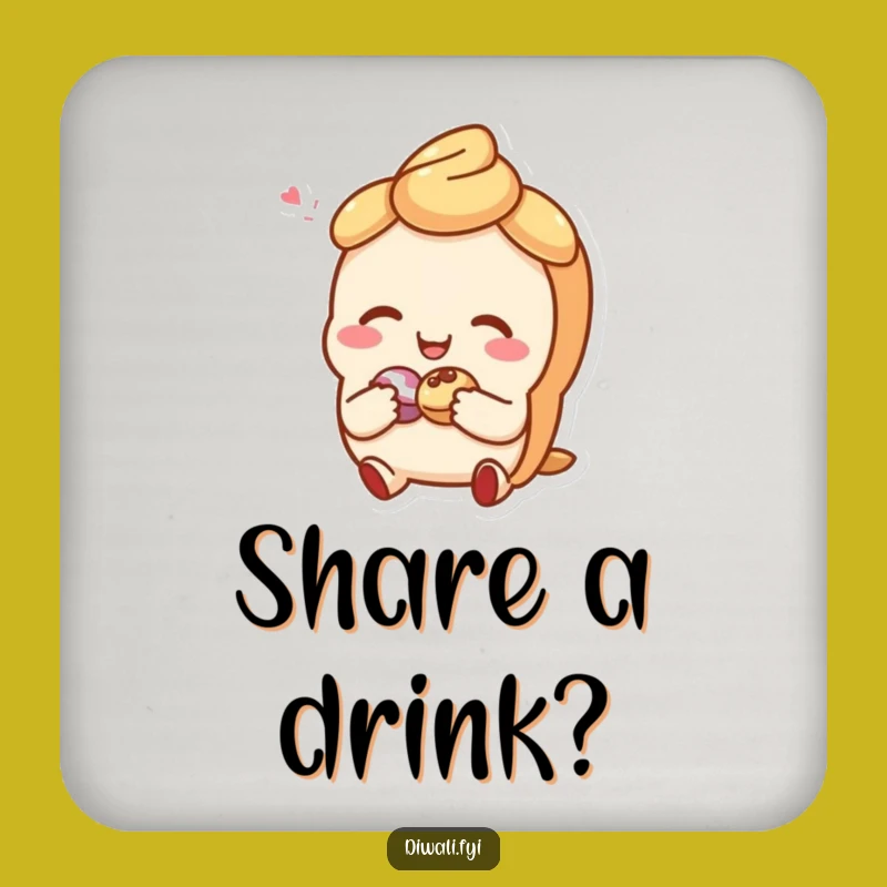 Funny Pastry Pal Coaster: Giggling Sweet Treat Buddy, Protective Funny Gift