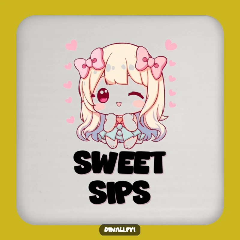 Funny Sweet Offering Coaster Set: Protect Surfaces With Charm