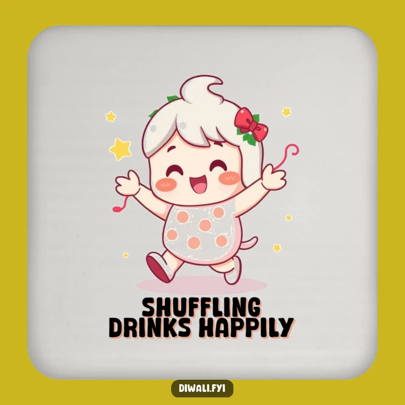 Funny Festive Shuffle Coaster: Protect Surfaces with Party Fun, Ideal Funny Gift