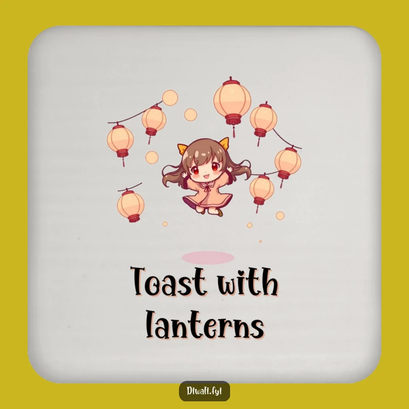 Funny Lantern Coasters: Joyful Dancer, Table Magic, Charming Funny Gift!