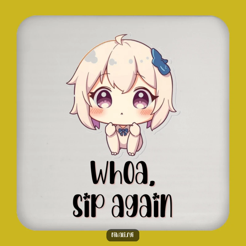 Funny Surprised Character Coaster Set: Protect Surfaces With Humor