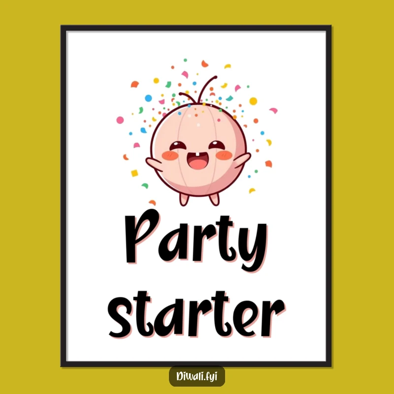 Funny Firecracker Confetti Explosion Poster - Vibrant Wall Art, Hilarious Gift Idea