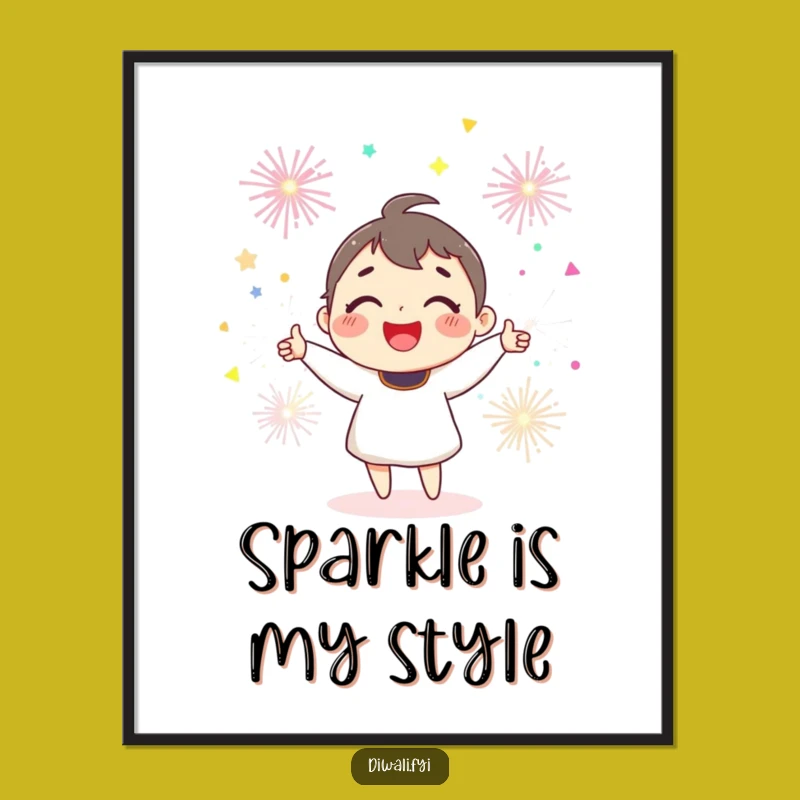 Funny Joyful Sparkler Poster - Vibrant Juggling Art - Gift