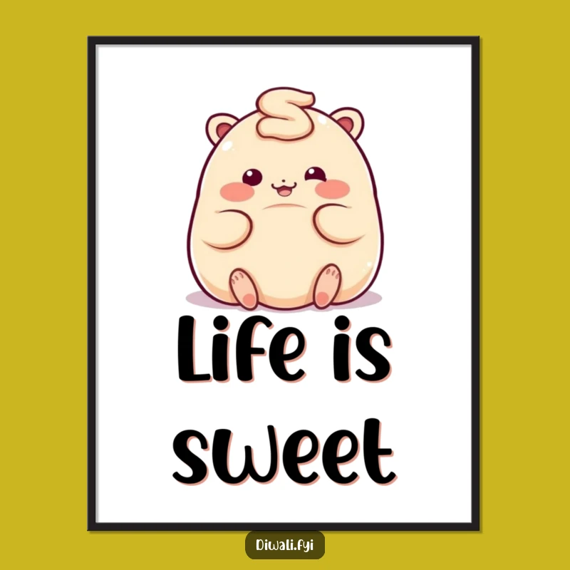 Funny Ladoo Rolling Poster - Whimsical Wall Art, Ideal Gift