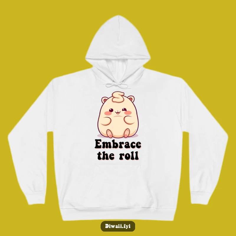 Funny Ladoo Rolling Hoodie - Cozy & Playful Character Wear, Great Gift