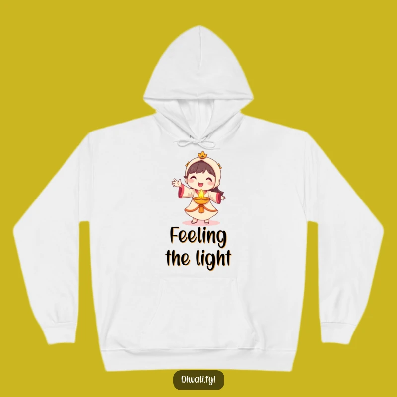 Funny Diya Dancer Hoodie - Cozy Smiling Character Hoodie for Festive Warmth