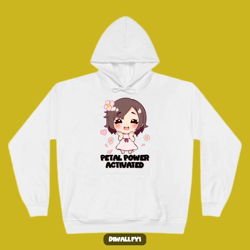 Funny Flower Petal Toss Hoodie: Cozy Smiling Character, Ultimate Humorous Gift