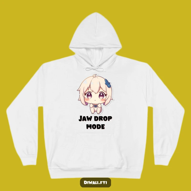 Funny Surprised Character Hoodie: Stay Cozy While Being Shocked