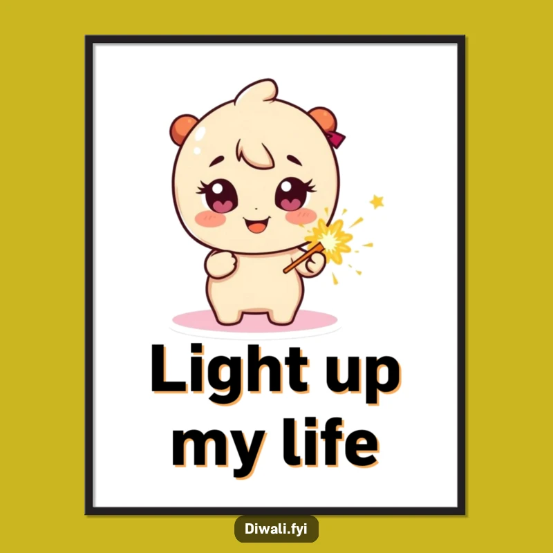 Free Printable Wall Art: Sparkly Firecracker Character - Fun Downloadable Art