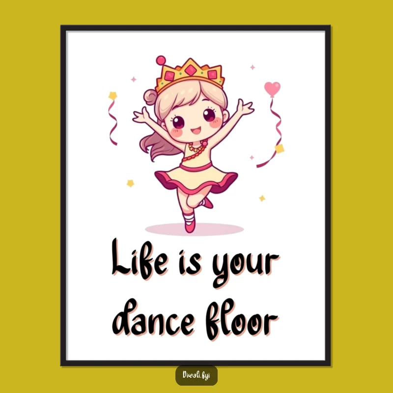 Funny Printable Wall Art: Dancer Pirouetting with Flair - Free Downloadable Decor