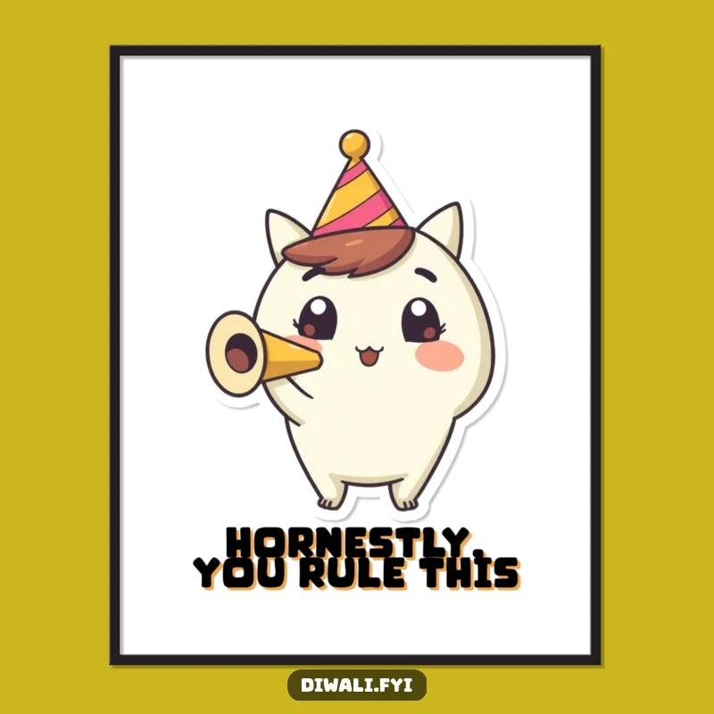 Free Printable Party Horn Art: Festive Downloadable Decor for Joy!