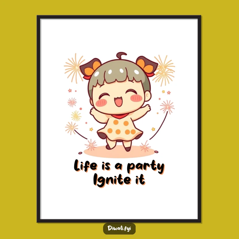 Funny Free Printable Wall Art: Dancing Firecracker Character, Energetic Downloadable Decor!