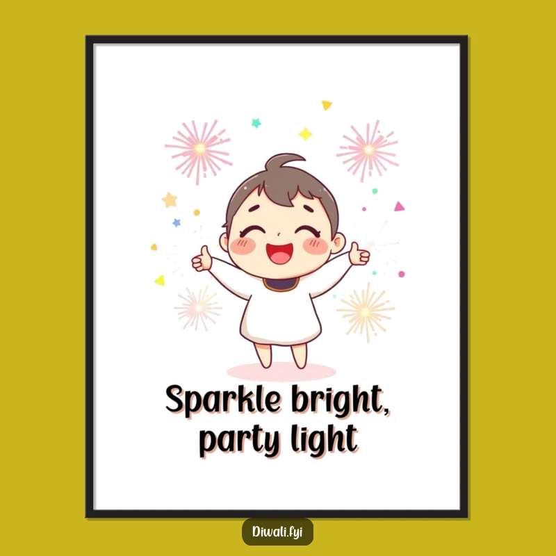 Free Printable Wall Art: Joyful Sparkler Juggler, Whimsical Downloadable Art for Fun Spaces